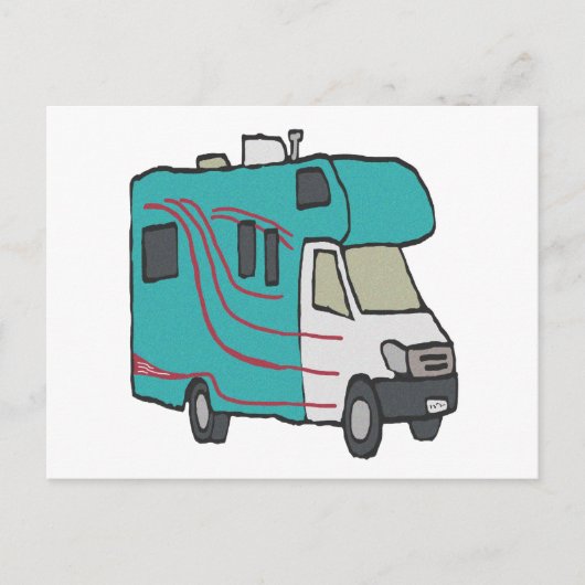 RVレクリエーション車 ポストカード (正面)