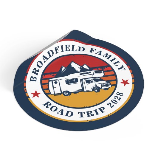 RVロードトリップママ一致する家族の休暇 ラウンドシール