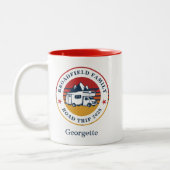 RVロードトリップ母マッチングファミリーバケーションキープサケ ツートーンマグカップ (左)