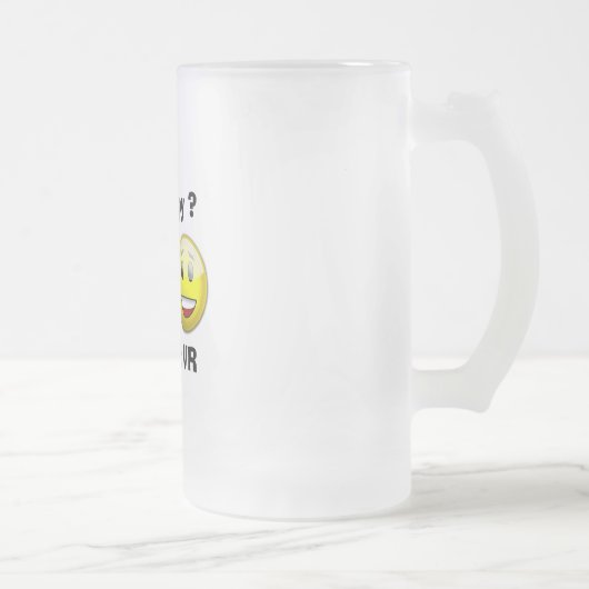 "RV幸せな"の曇らされたマグ フロストグラスビールジョッキ (右)