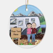 RV愛好家 – バンパープルトレーラー セラミックオーナメント (左)