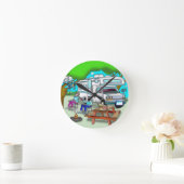 RV漫画9475 ラウンド壁時計 (ホーム)