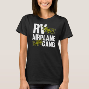 RV飛行機集団パイロット飛んでいる電池飛行機 Tシャツ
