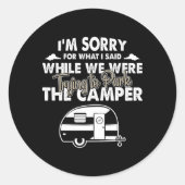 Rv Camgを駐車している間に申し訳ない ラウンドシール (正面)