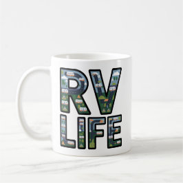 RV Life Adventure Camper Road Trip Typography コーヒーマグカップ