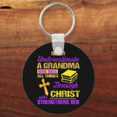 Rv Never Undを持つグランパを決して過小評価しない キーホルダー (正面)