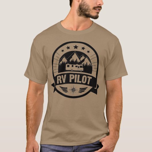 RV Pilot Funny Motorhome RV Travel  for Men Tシャツ (正面)