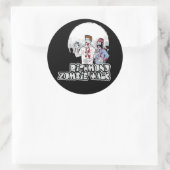 rvaゾンビウォークステッカー ラウンドシール (バッグ)