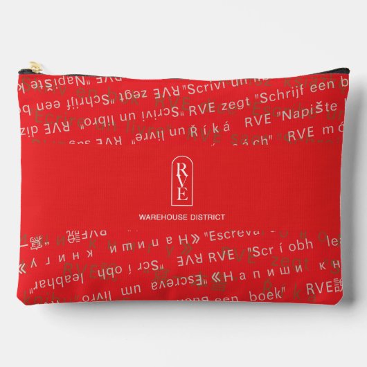 RVE SAYS: "Write A Book" Large Pouch (Red) アクセサリーポーチ (正面)
