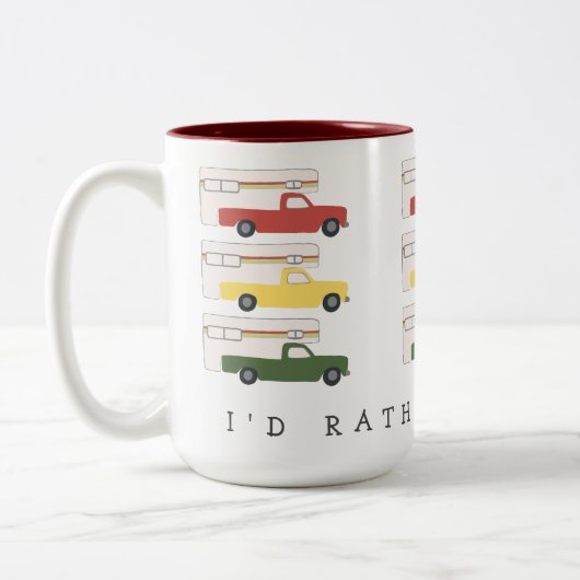 RVingモーターホームトラックキャンプラスタ ツートーンマグカップ (左)