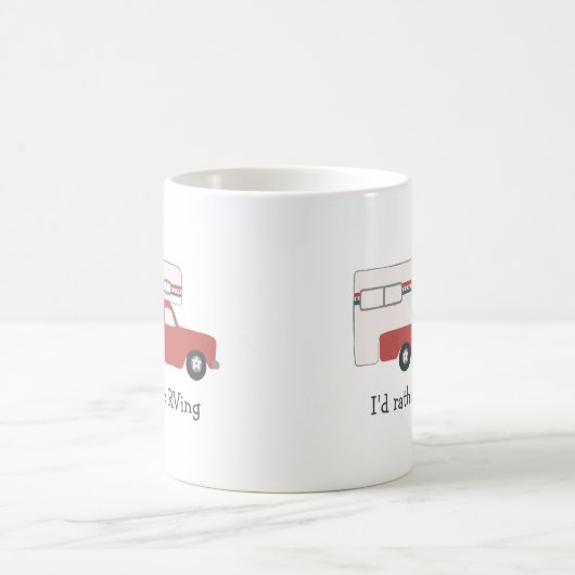 RVingヴィンテージトラックのキャンパーRVカスタムになる コーヒーマグカップ (中央)