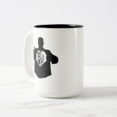 RWの写真撮影の黒15ozのツートーンマグの倍のプリント ツートーンマグカップ (正面左)