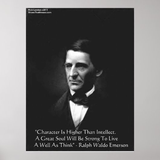 RW Emerson 知性と人格 引用ポスター ポスター (正面)