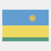 Rwanda Flag Emblem ラッピングペーパーシート (正面2)