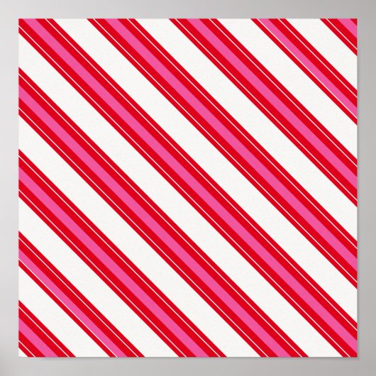 RWCCS RED WHITE CANDYCUSストライプ BACKGROUND PATT ポスター (正面)