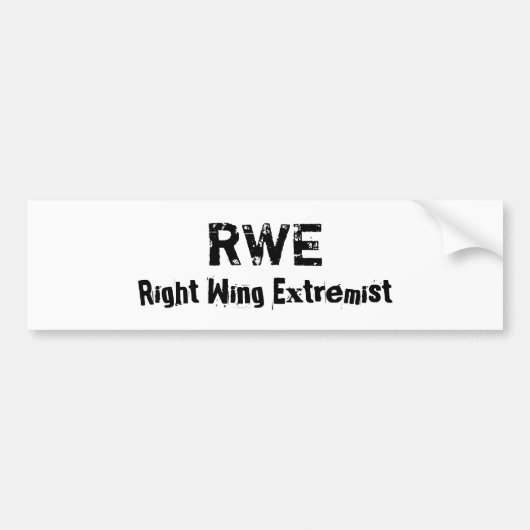 RWEの右翼極端家 バンパーステッカー (正面)