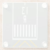 RWY Threshold 13R ガラスコースター (裏面)