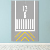 RWY Threshold 13R キャンバスプリント (インサイチュ (ウッドフロア))