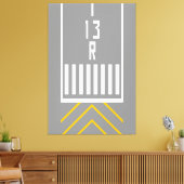 RWY Threshold 13R キャンバスプリント (インサイチュ (リビング))