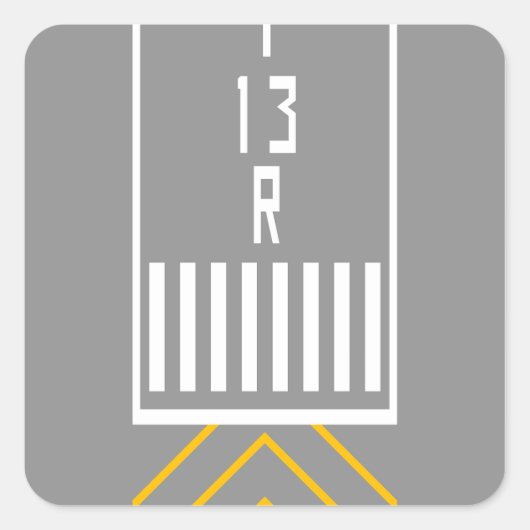 RWY Threshold 13R スクエアシール (正面)