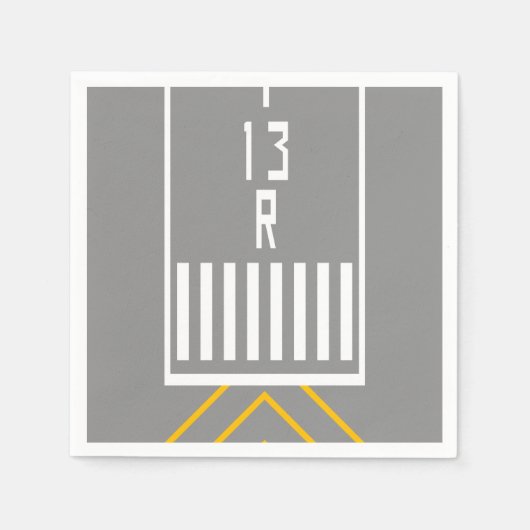 RWY Threshold 13R スタンダードカクテルナプキン (正面)