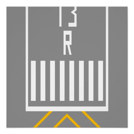 RWY Threshold 13R ポスター (正面)