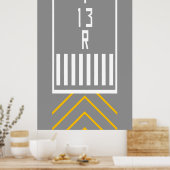 RWY Threshold 13R ポスター (キッチン)