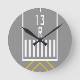 RWY Threshold 13R ラウンド壁時計