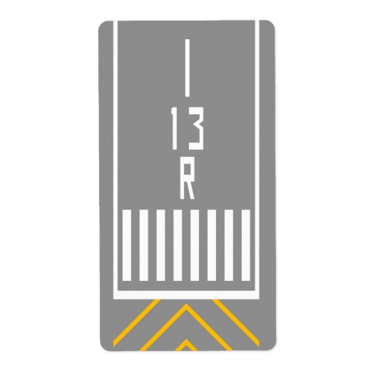 RWY Threshold 13R ラベル (正面)