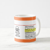 RXの薬の規定のボトルの系図学のマグ コーヒーマグカップ (正面右)