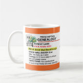 RXの薬の規定のボトルの系図学のマグ コーヒーマグカップ (左)