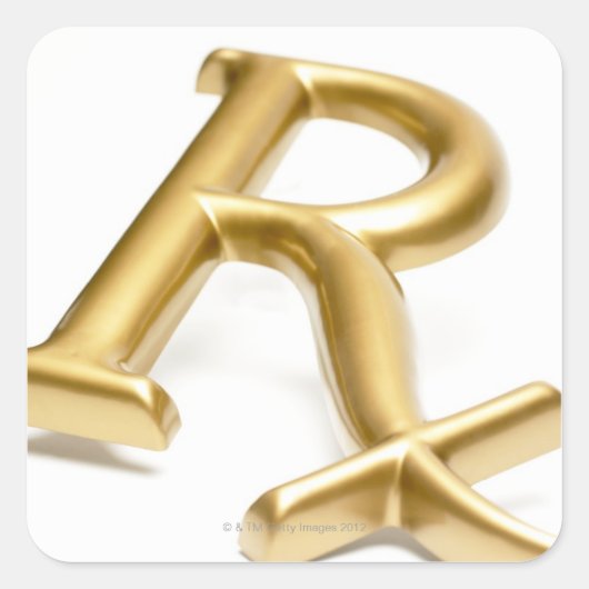 Rxの薬剤の印 スクエアシール (正面)