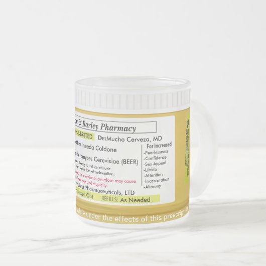 RXの規定のビールのジョッキCustomizeAbles フロストグラスマグカップ (正面右)