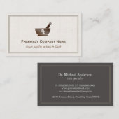 RXシンボル薬局の化学者の会社 – クラシックLinen 名刺 (正面/裏面)