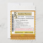 RXハピネおもしろいス処方箋 招待状 (裏面)