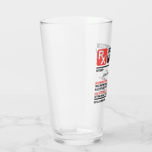 RXパーソナライズされたウイスキーおもしろい処方箋ガラス タンブラーグラス (右)