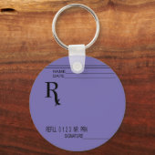 Rx処方箋パッ書ド – 独自の処方箋！ キーホルダー (正面)