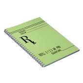 Rx処方箋パッ書ド – 独自の処方箋！ ノートブック (右側)