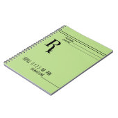Rx処方箋パッ書ド – 独自の処方箋！ ノートブック (左側)