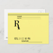 Rx処方箋パッ書ド – 独自の処方箋！ ポストカード (正面/裏面)