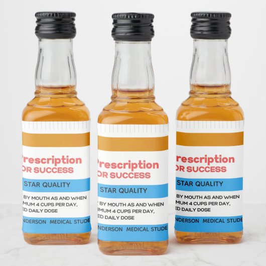 RX成功ナースドクターメディカル卒業の好意 リキュールボトルラベル (ボトル)