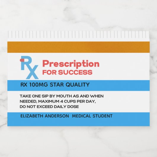 RX成功ナースドクターメディカル卒業の好意 リキュールボトルラベル (シングルラベル)