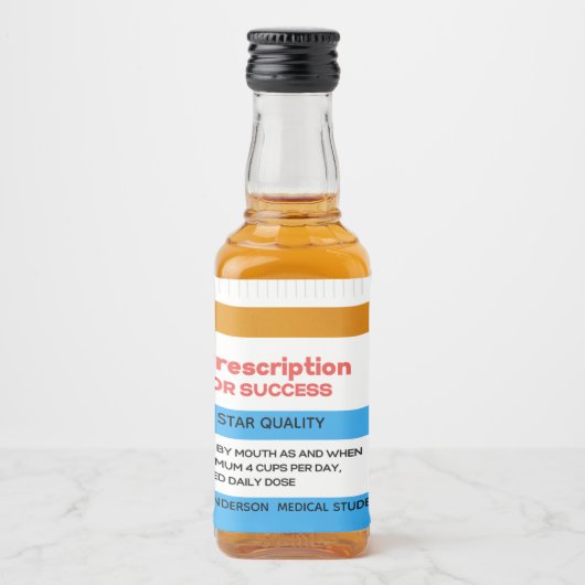 RX成功ナースドクターメディカル卒業の好意 リキュールボトルラベル (正面)