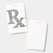 Rx薬局の薬局ビンテージ広告バッジ バッジ (正面＆裏面)