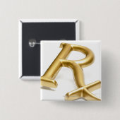 Rx薬記号 缶バッジ (正面&裏面)