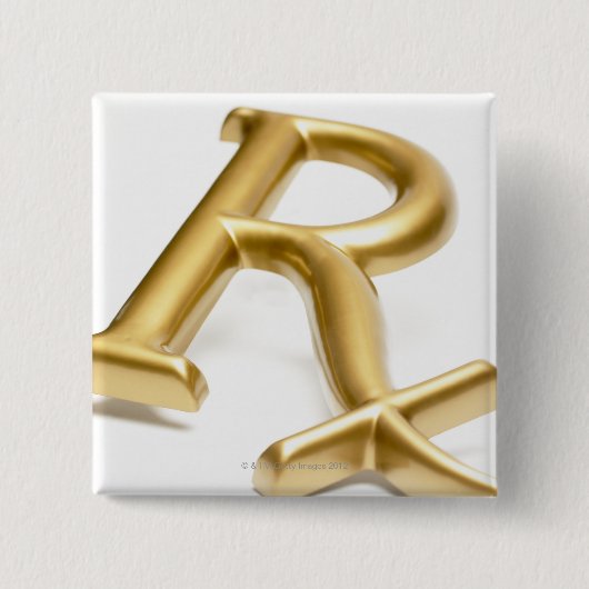 Rx薬記号 缶バッジ (正面)