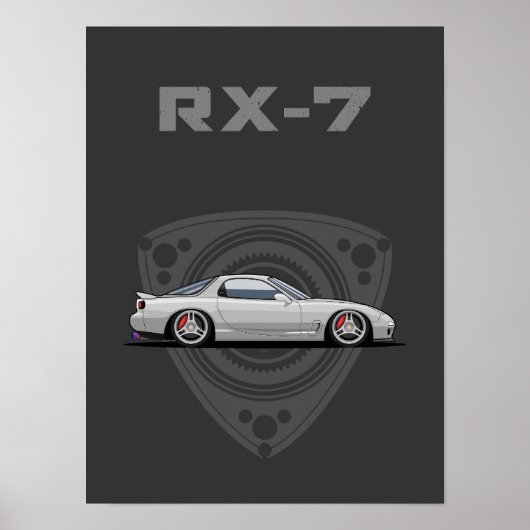 RX7 FD ロータリー JDM カー ポスター (正面)