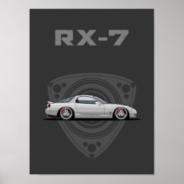 RX7 FD rotary JDM car ポスター