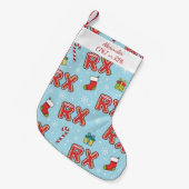 RX-Mas Pharmacy スモールクリスマスストッキング (正面 (吊り時))