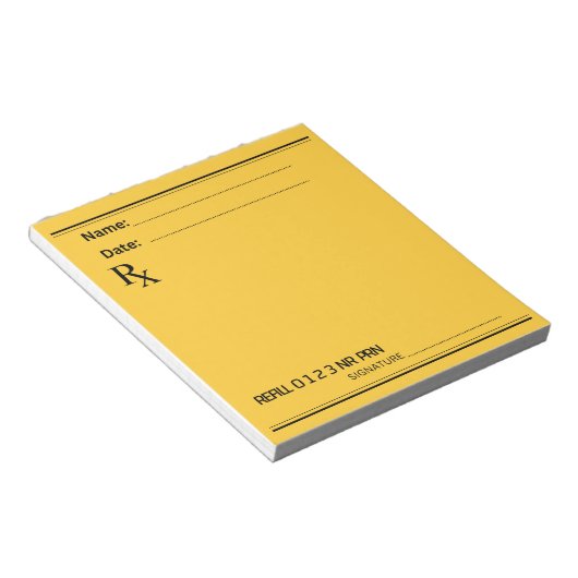 Rx Prescription Pad – Write Your Own Notes ノートパッド (アングル)